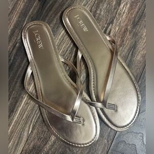 J. Crew Women's Metallic Rose Gold Sandals